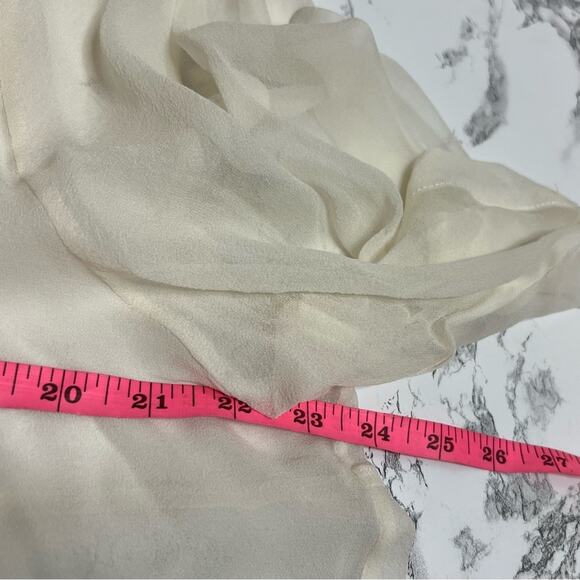 NWOT Sundance sheer silk tunic top cream Sz L - Picture 3 of 5